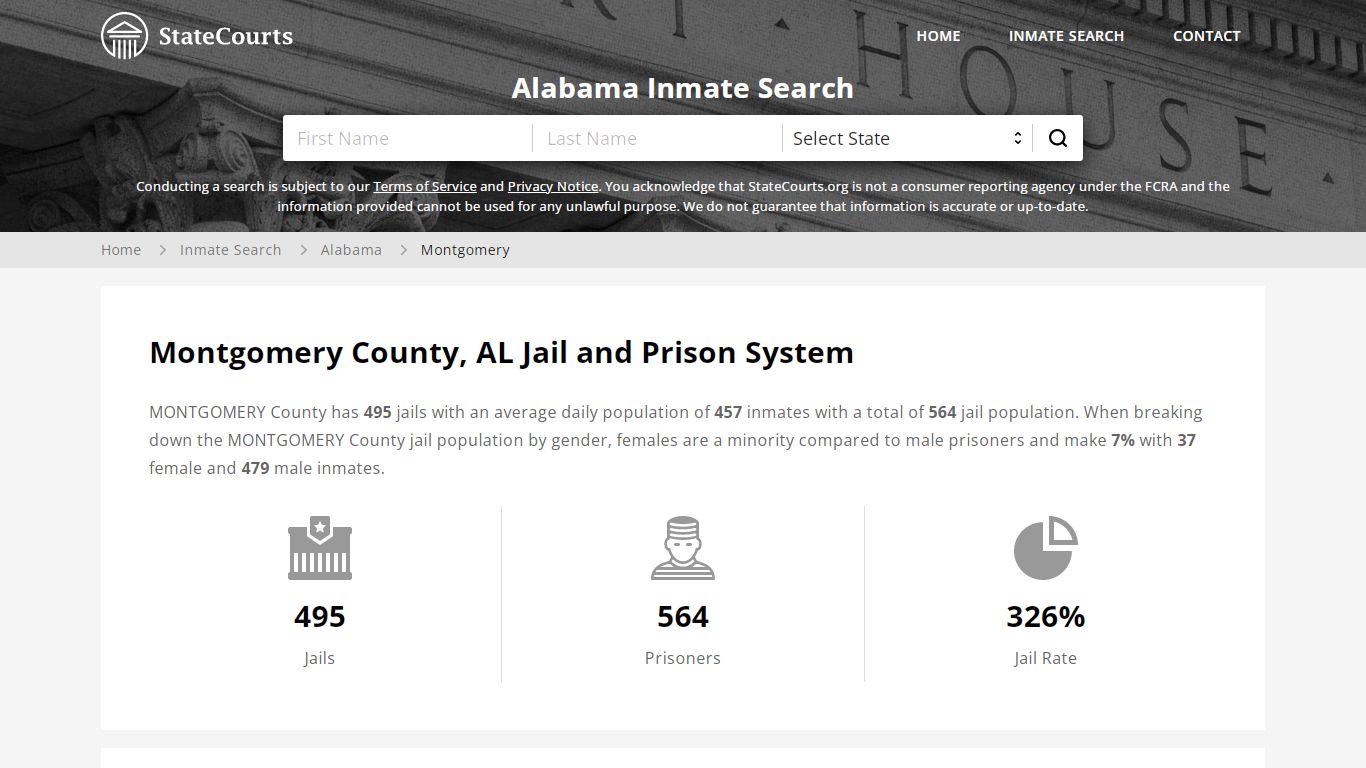 Montgomery County, AL Inmate Search - StateCourts